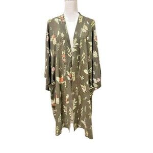 NWT Uncommon Goods Juliet Meeks Flower Robe Kimono Cardigan XS/S Lyocell